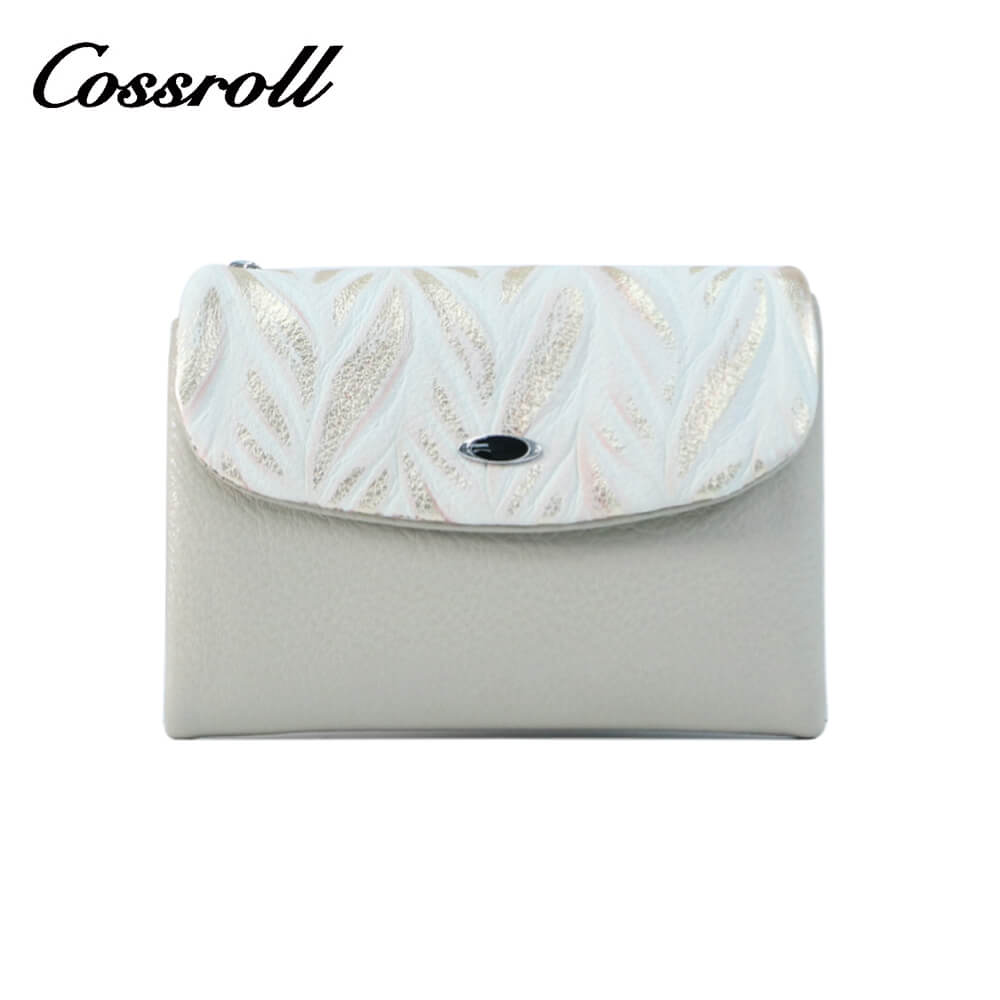 Cossroll Cowhide Leather Bifold Short Wallets Wholesale