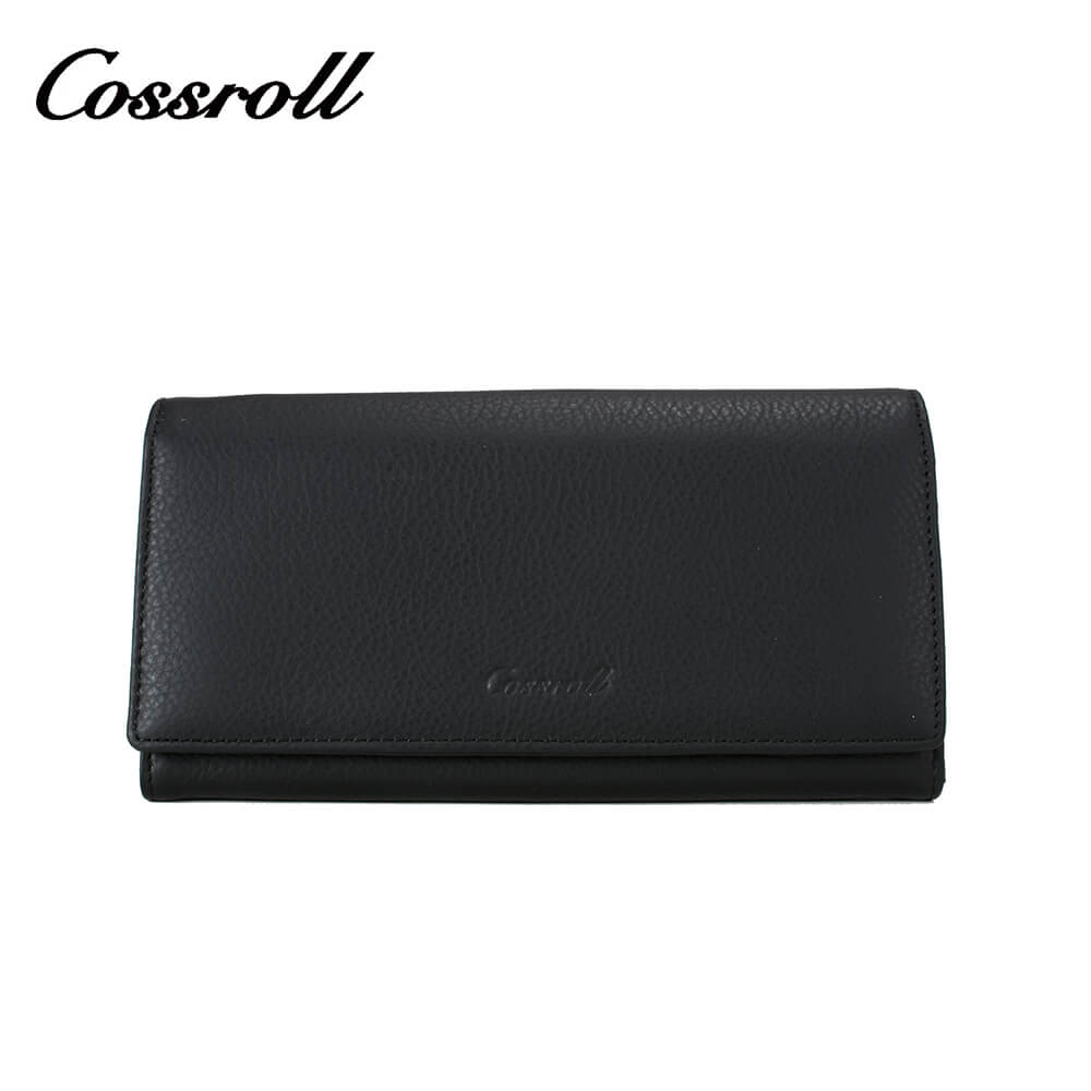 Women Long Lychee Cowhide Leather Wallet Manufacturer