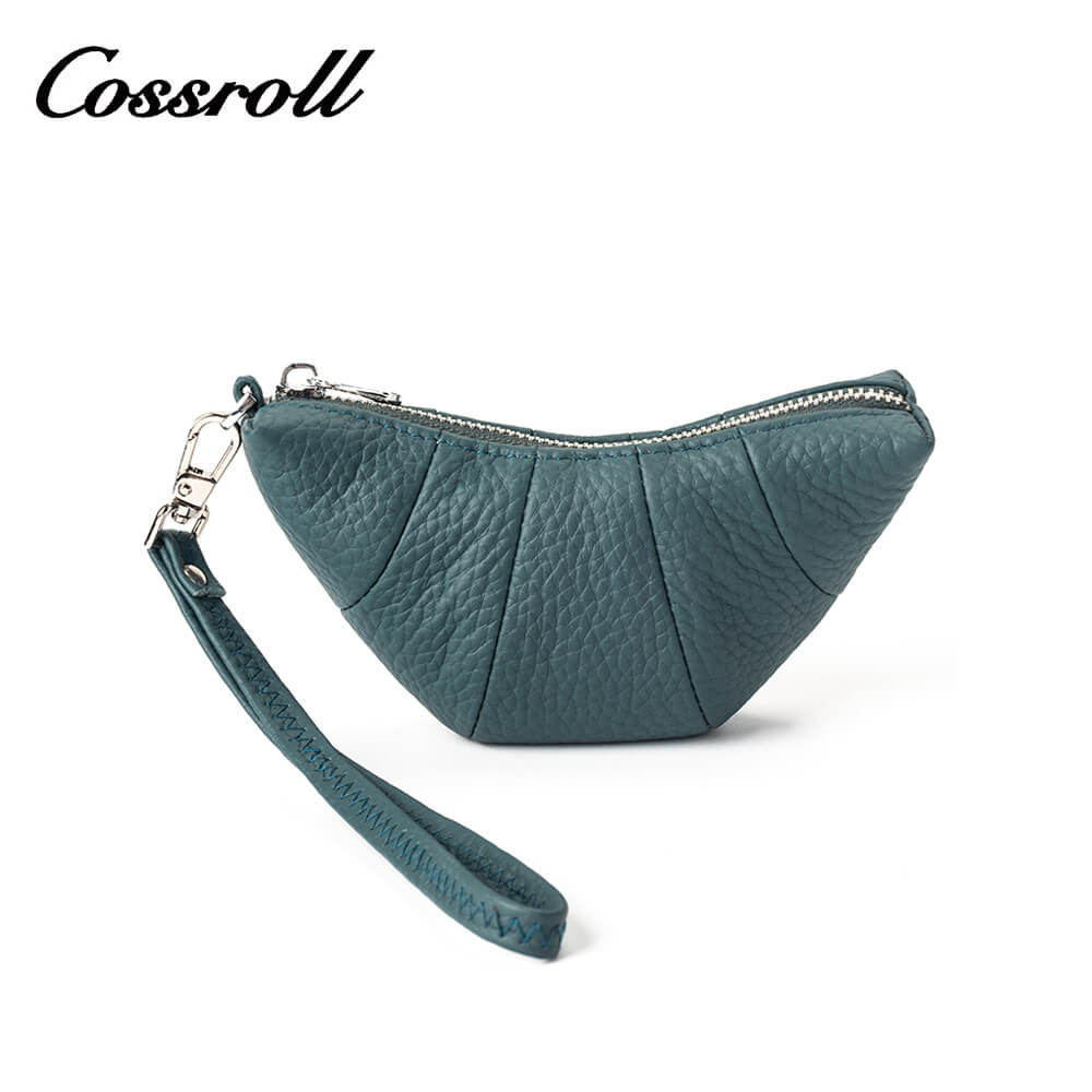 Croissant Leather Coin Purse Wristlet Manufacturer