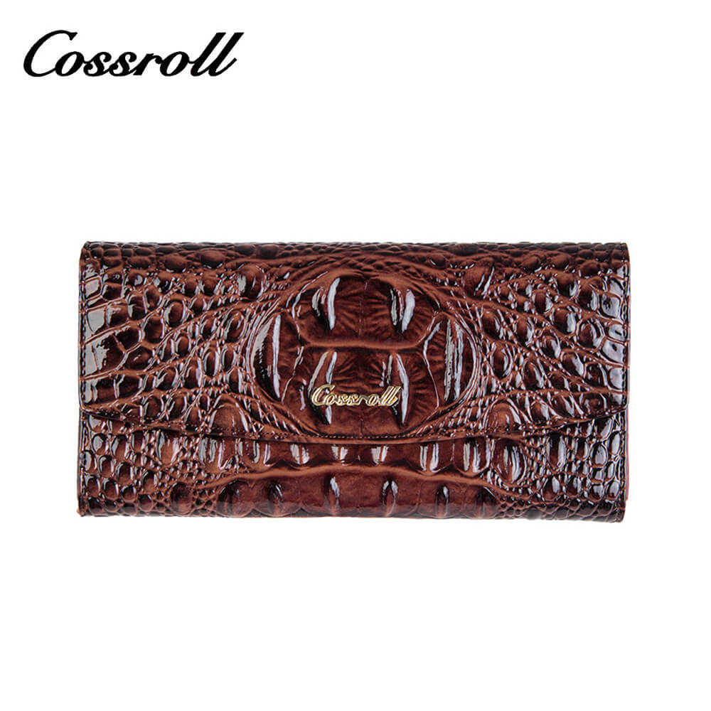 Cossroll Crocodile Lady Long Patent Leather Wallets Manufacturer