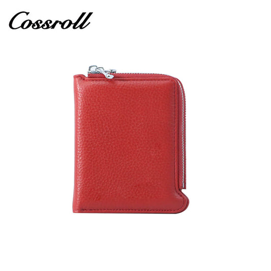 Cossroll Small Bifold Cowhide Leather Wallets Manfacturer Wholesaler