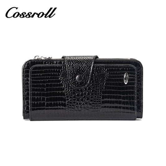 Cossroll Cowhide Patent Leather Wallets Manufacturer