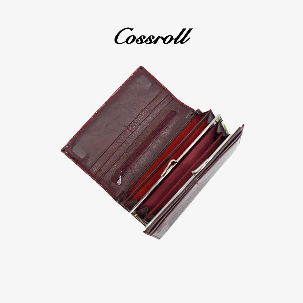 Glossy Ladies Leather Long Wallet - cossroll.leather