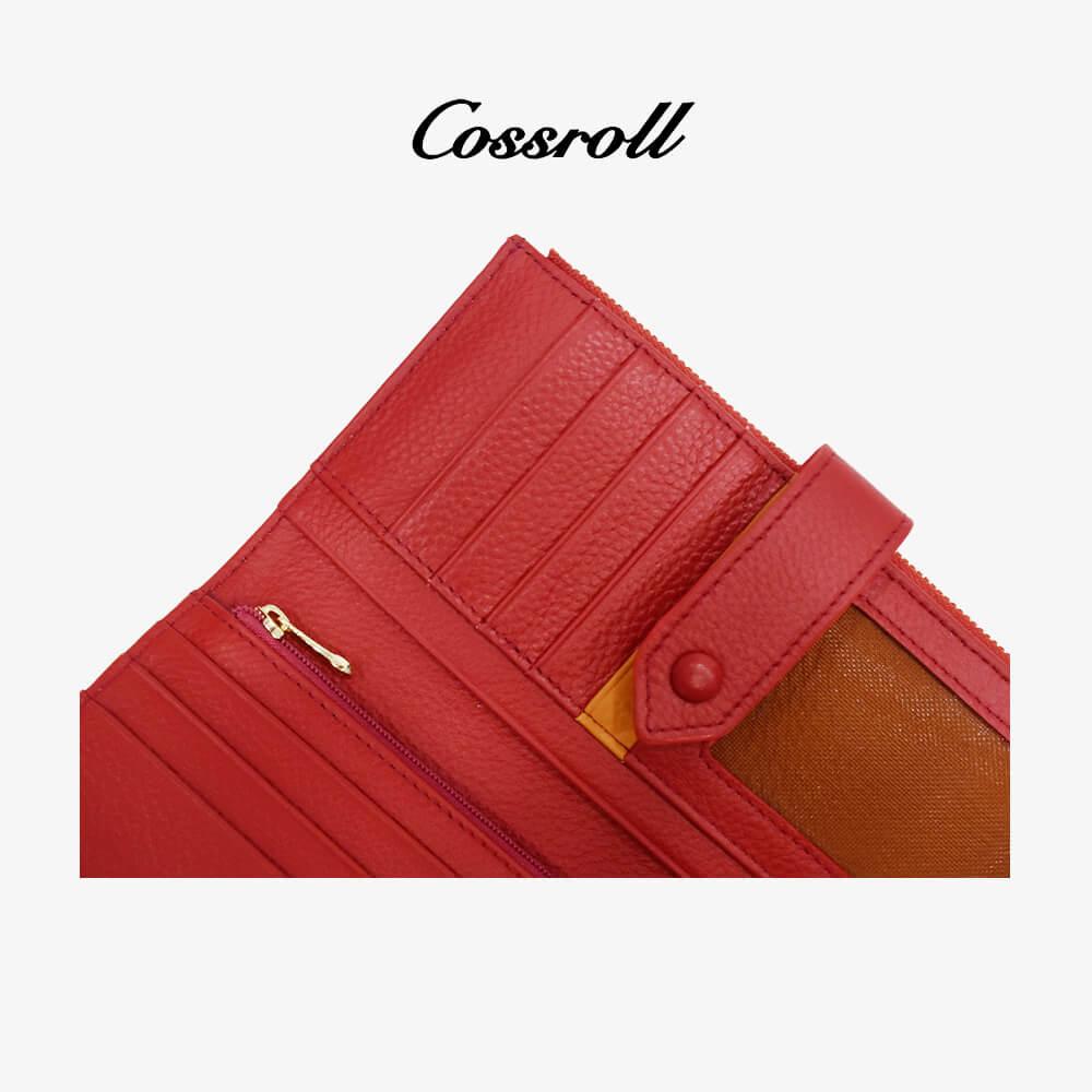 Genuine Leather Long Wallet Wholesale Bifold - cossroll.leather