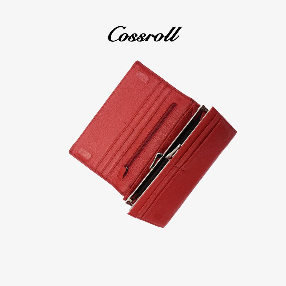 Women Leather Long Wallets Card Slots Zipper Purses Maker