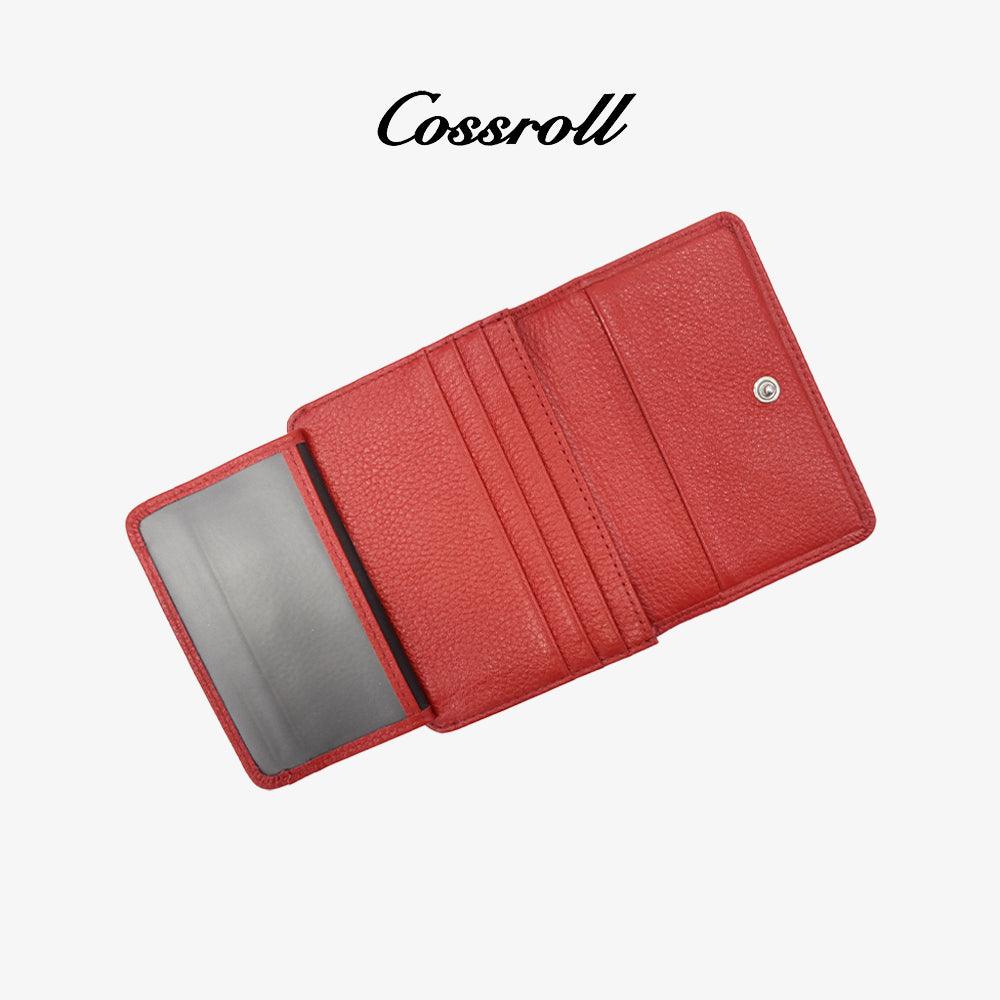 Customized Leather Short Wallets Bifold Card Slots - cossroll.leather