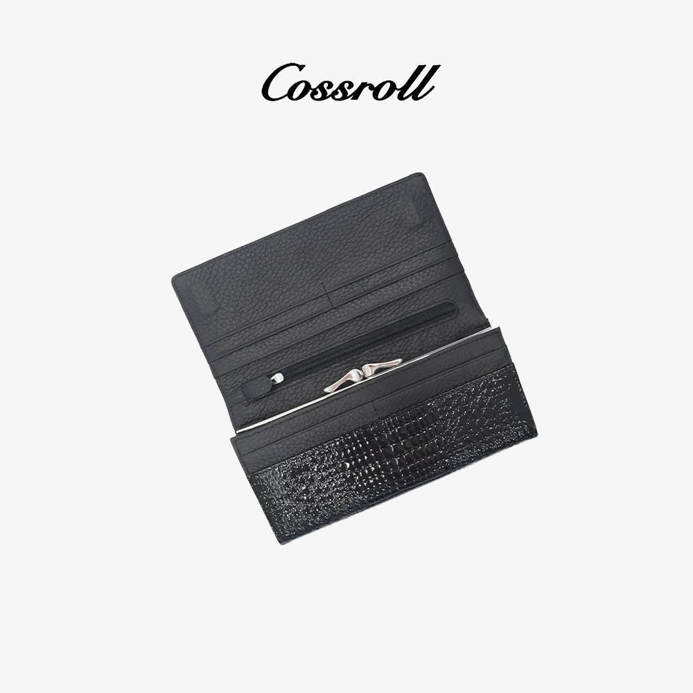 Glossy Genuine Leather Long Wallet Wholesale - cossroll.leather