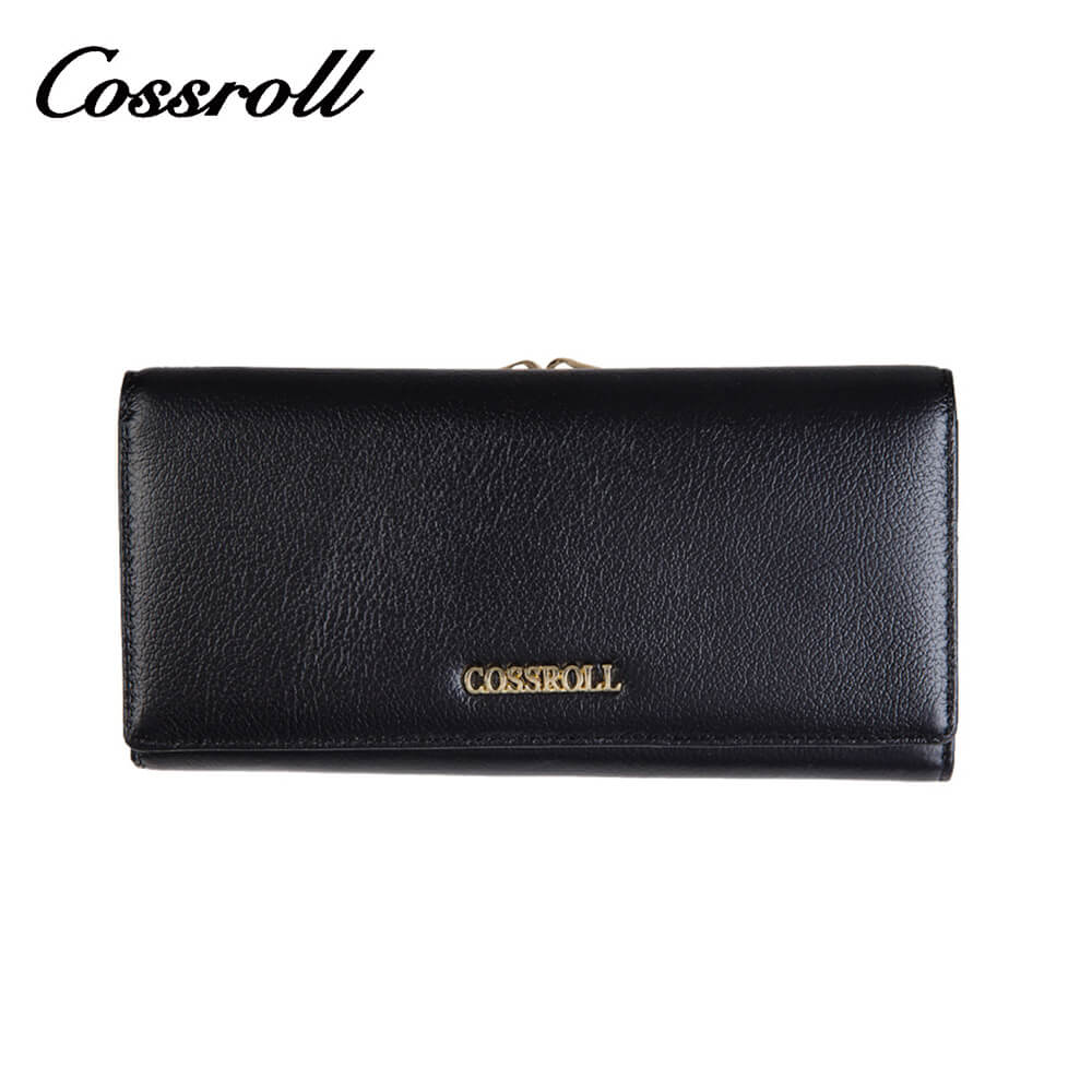 Cossroll Clutch Lady Long Cowhide Leather Wallet Manufacturer