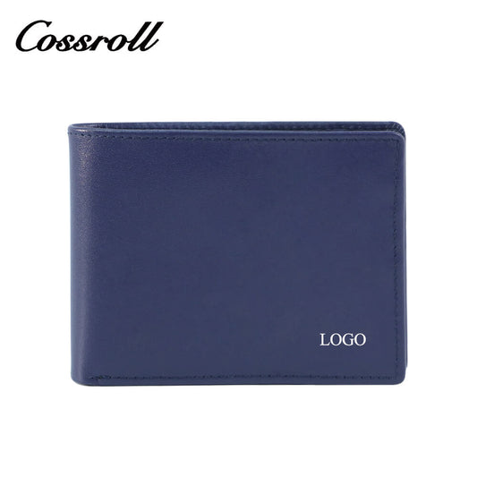 Trifold Cowhide Leather Wallets For Men Wholesale