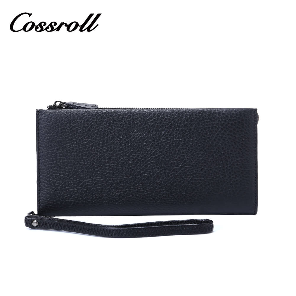 Cossroll Lychee Leather Wallets Manufacturer Clutch Wristlet Maker