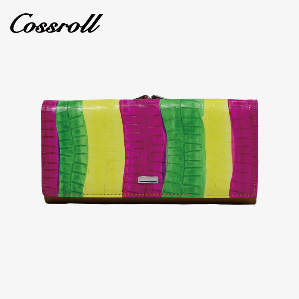 Women Long Leather Wallet Manufacturer Multicolor Clutch  