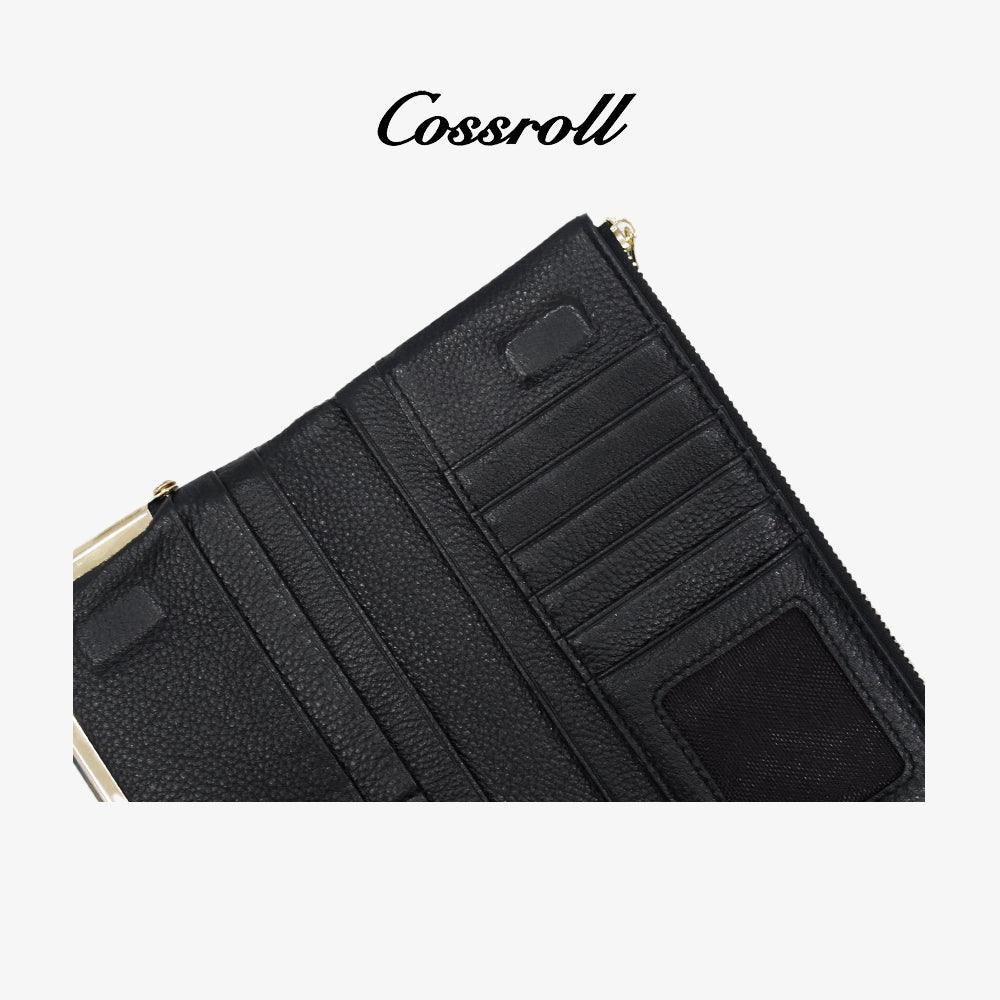 Zipper Slim Bifold Leather Wallets Wholesale Low MOQ