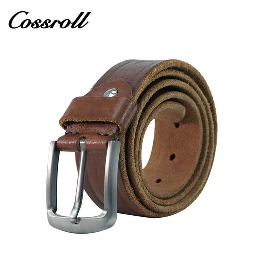 Cossroll Full Grain Cowhide Leather Belt For Men Wholesale Manufacturer