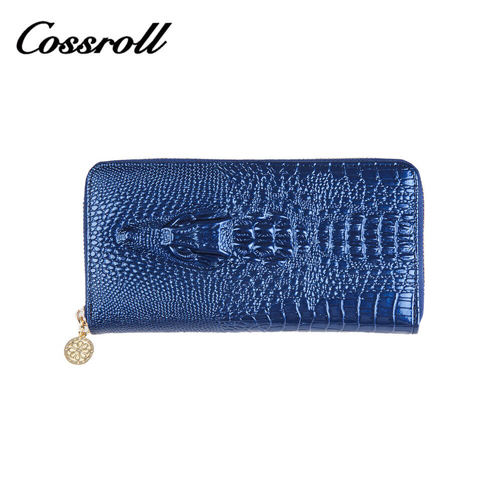 Cossroll Round Zip Long Dragon Patent Leather Wallets Manufacturer