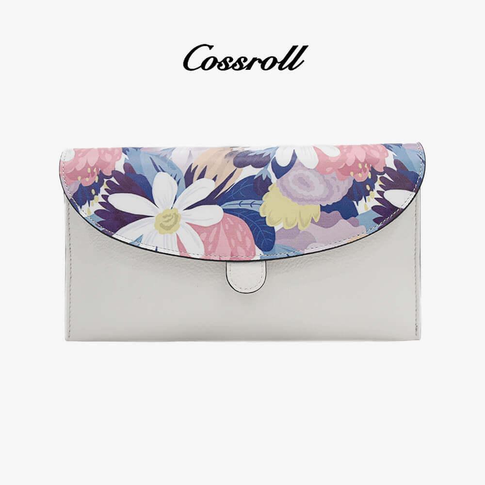 Flower Prints Leather Wallet Crossbody Bag Multi Function Wholesale - cossroll.leather