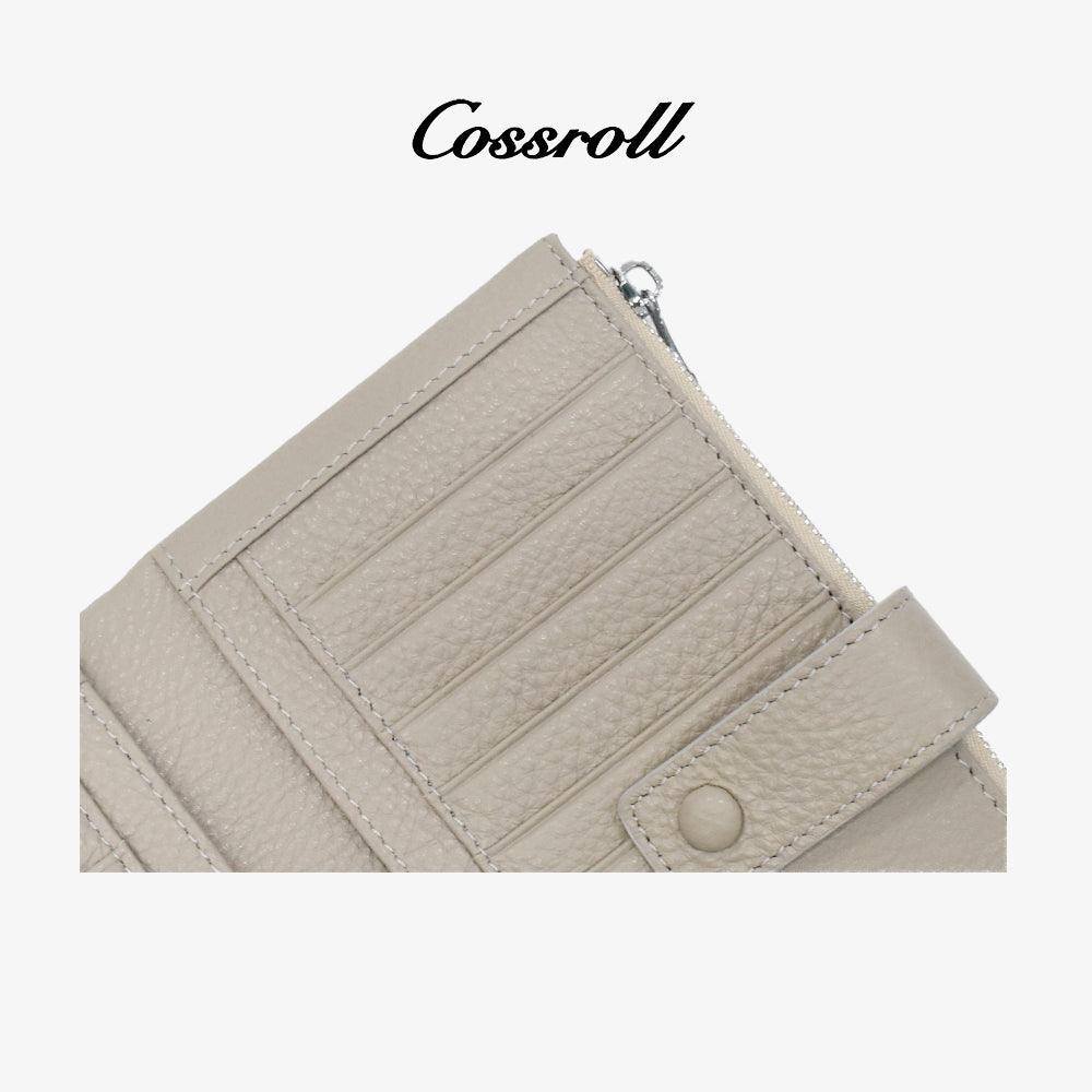 Bifold Leather Women Zipper Wallets Wholesale - cossroll.leather