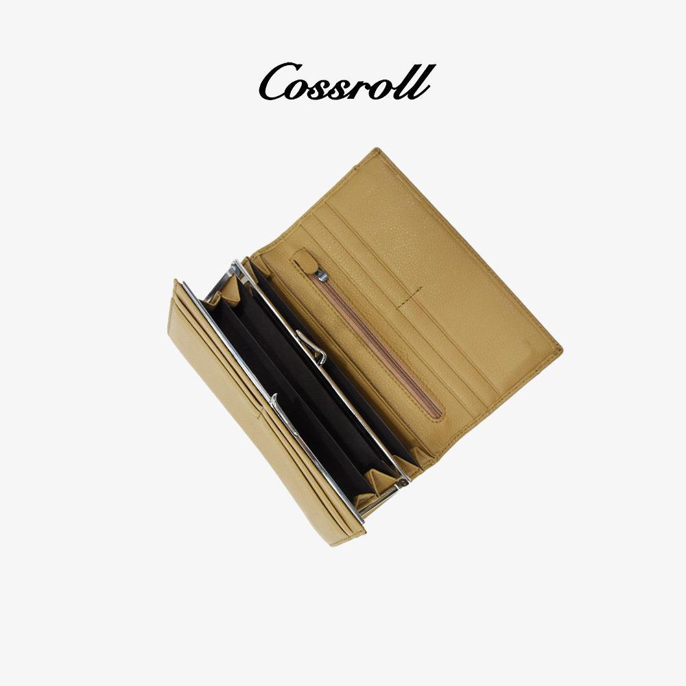 Thick Leather Wallet For Women Bifold Purse - cossroll.leather