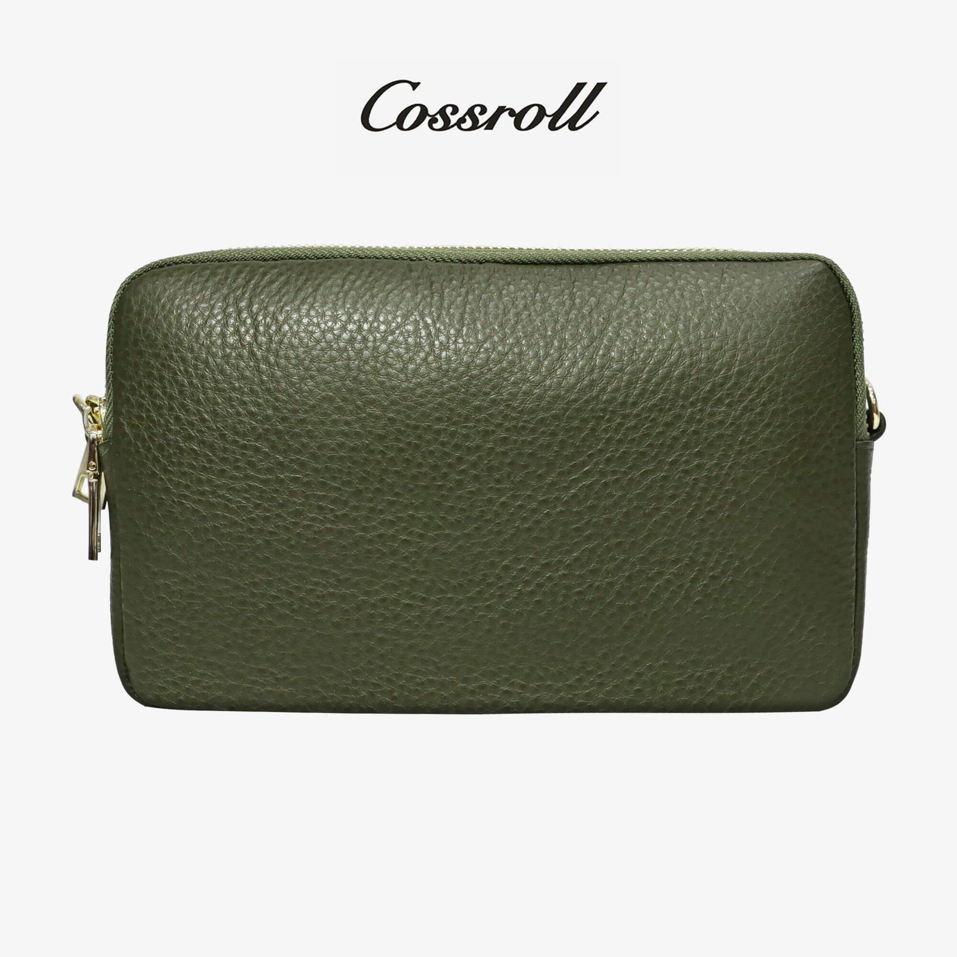 Leather Crossbody Bag Multi Compartment - cossroll.leather