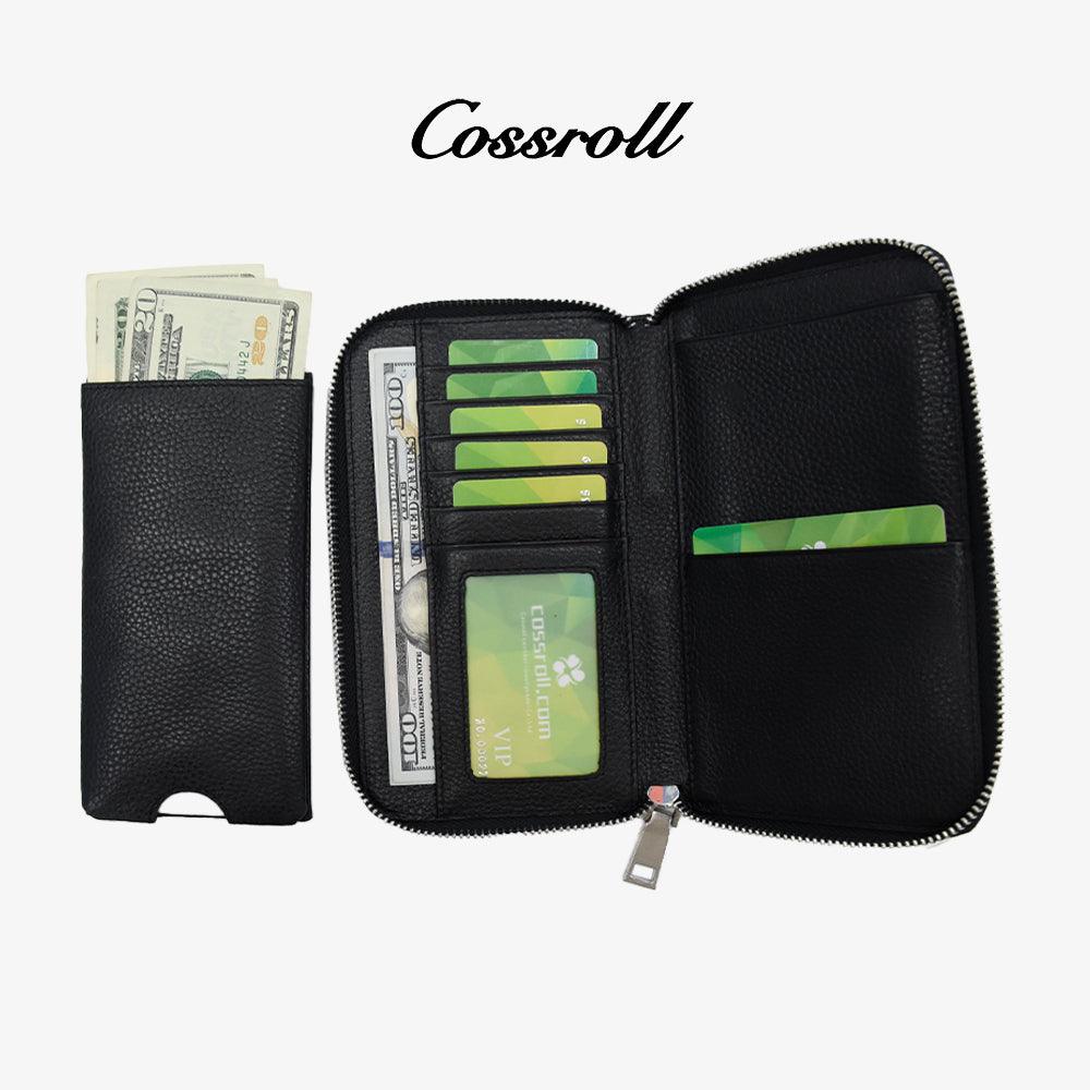 Cossroll Zip Around Leather Wallet Manufacutrer