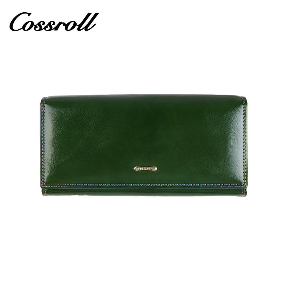 Cossroll Smooth Long Waxed Leather Wallets Manufacturer