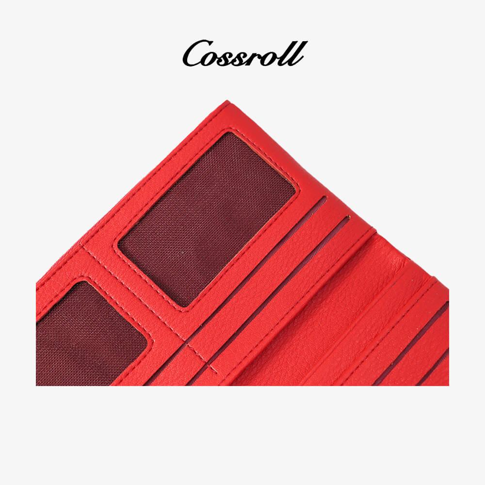 Women Leather Long Wallets With Card Slots - cossroll.leather