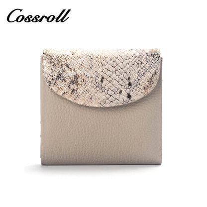 Cossroll Snake Print Soft Lambskin Leather Bifold Wallet Manufacturer