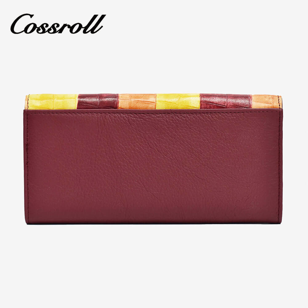 Multicolor Long Women Leather Wallet Manufacturer