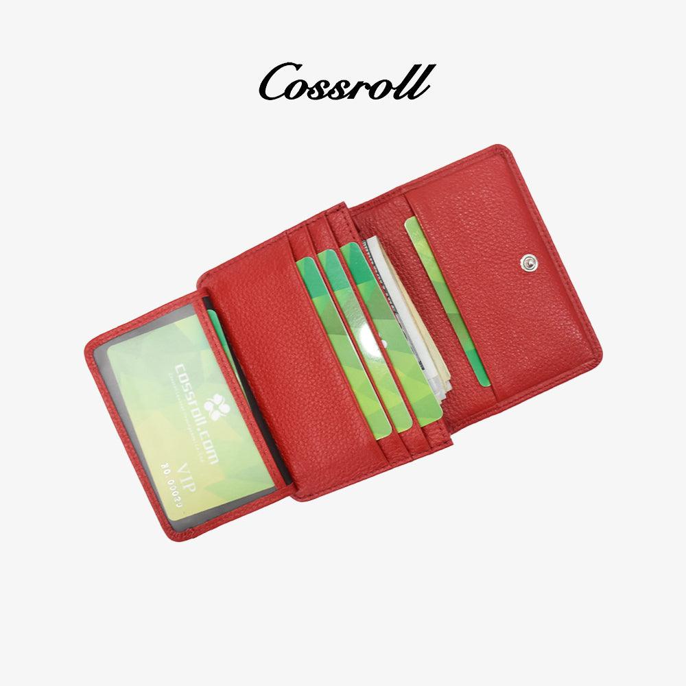 Customized Leather Short Wallets Bifold Card Slots - cossroll.leather