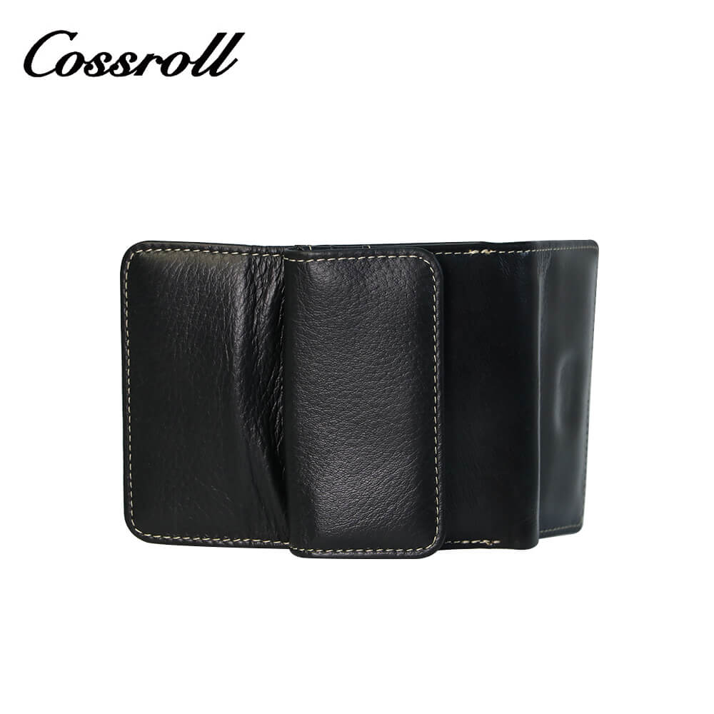 Cossroll Unisex Leather Bifold Short Wallets Wholesale Manufacturer