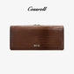 Glossy Elegant Women Long Leather Wallet - cossroll.leather