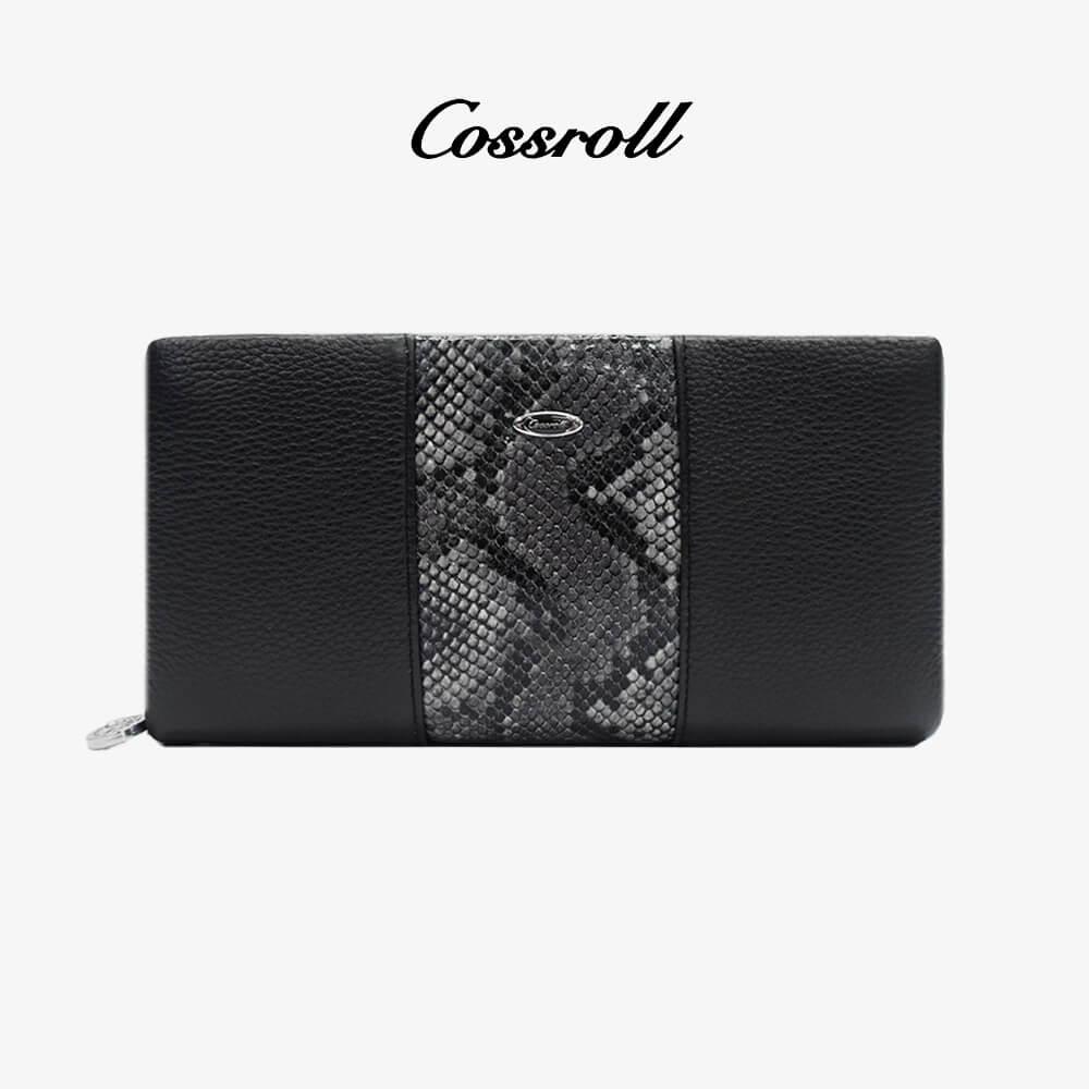 Python Prints Patchwork Leather Wallet For Wholesale - cossroll.leather