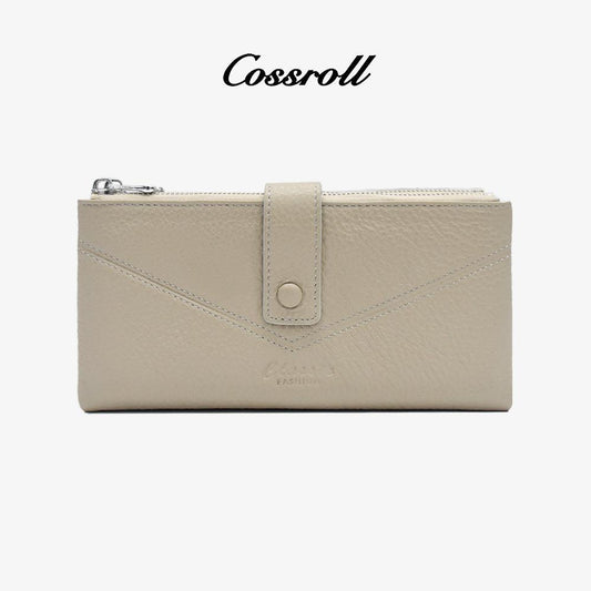 Bifold Leather Women Zipper Wallets Wholesale - cossroll.leather