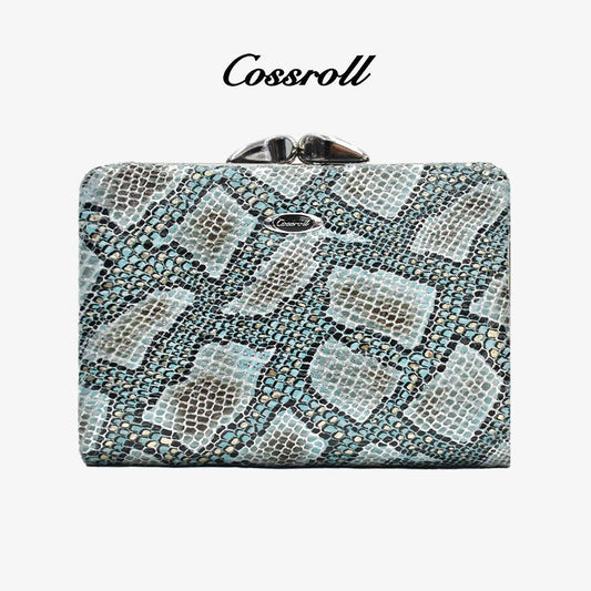 Cossroll Python Print Customize Leather Wallet Manufacture