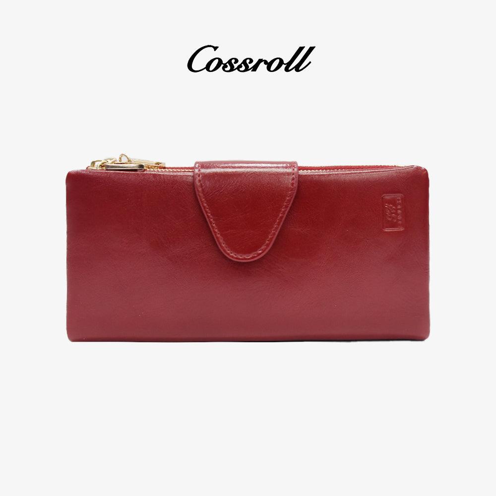 PU Leather Bifold Zipper Wallets For Ladies - cossroll.leather