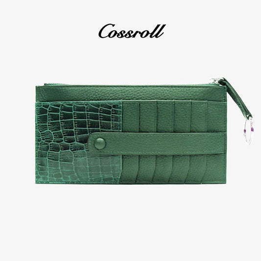 Crocodile Pattern Wallets Logo Customized Factory Direct - cossroll.leather