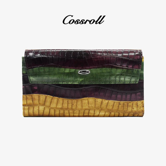 Glossy Women Leather Wallets Logo Prints Customized - cossroll.leather