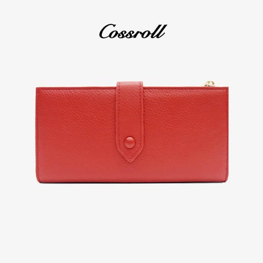 Genuine Leather Long Wallet Wholesale Bifold - cossroll.leather