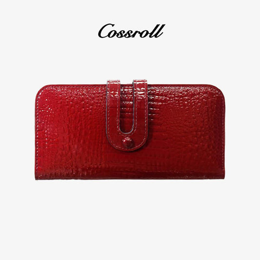 Shiny Leather Wallet Bifold For Women Wholesale - cossroll.leather