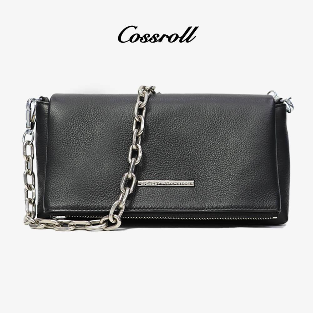 Crossbody Leather Bag With Chain Customized - cossroll.leather