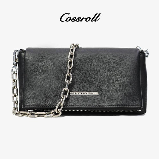 Crossbody Leather Bag With Chain Customized - cossroll.leather