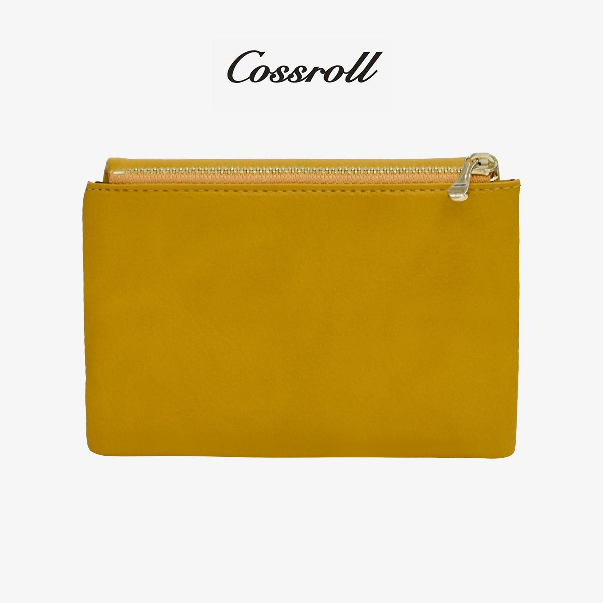 Ladies Leather Bifold Short Wallet - cossroll.leather