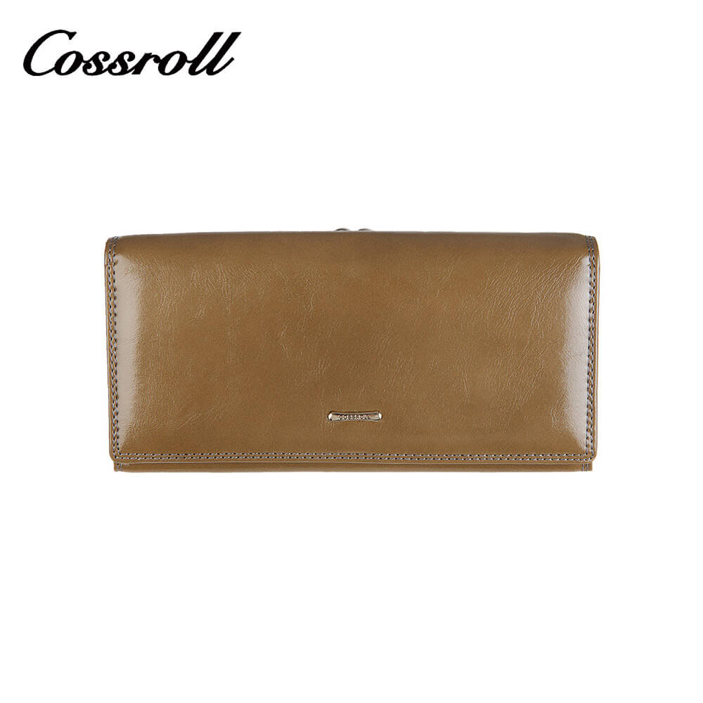 Smooth Lady Long Cowhide Leather Wallets