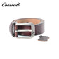 Cowboy Men's Leather Belt With Silver Tone Buckle - Cossroll Leather