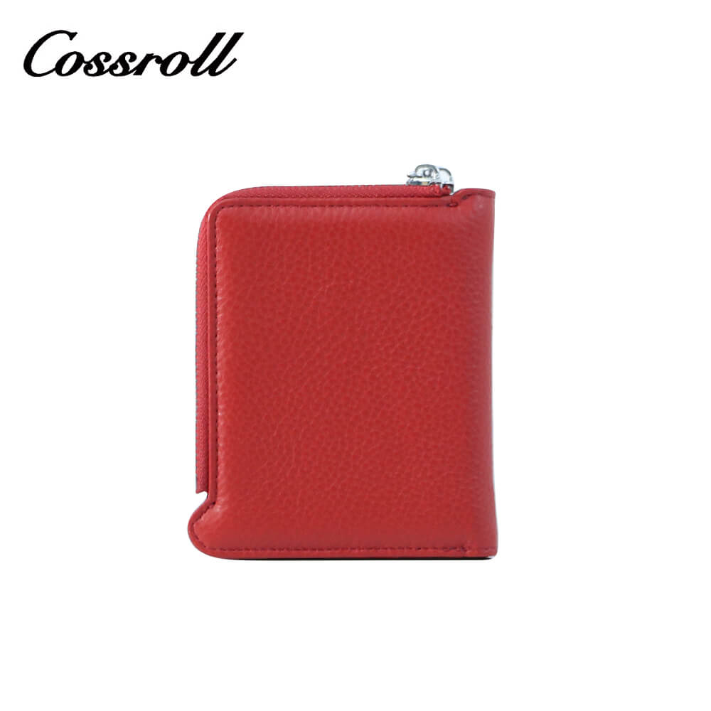 Cossroll Small Bifold Cowhide Leather Wallets Manfacturer Wholesaler