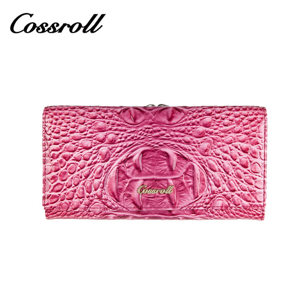 Cossroll Vintage Crocodile Lady Long Leather Wallets Manufacturer