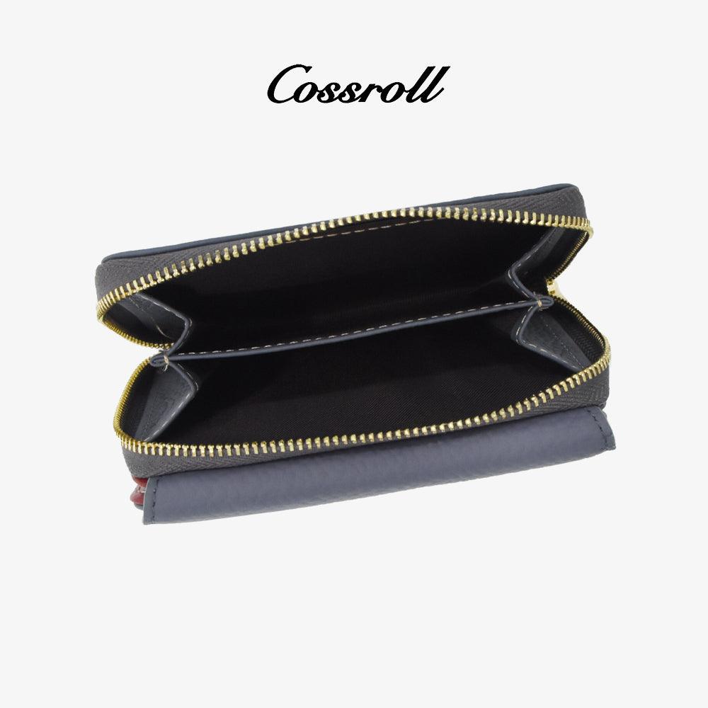 Women Leather Purse Wholesale Customize Zipper Wallets - cossroll.leather