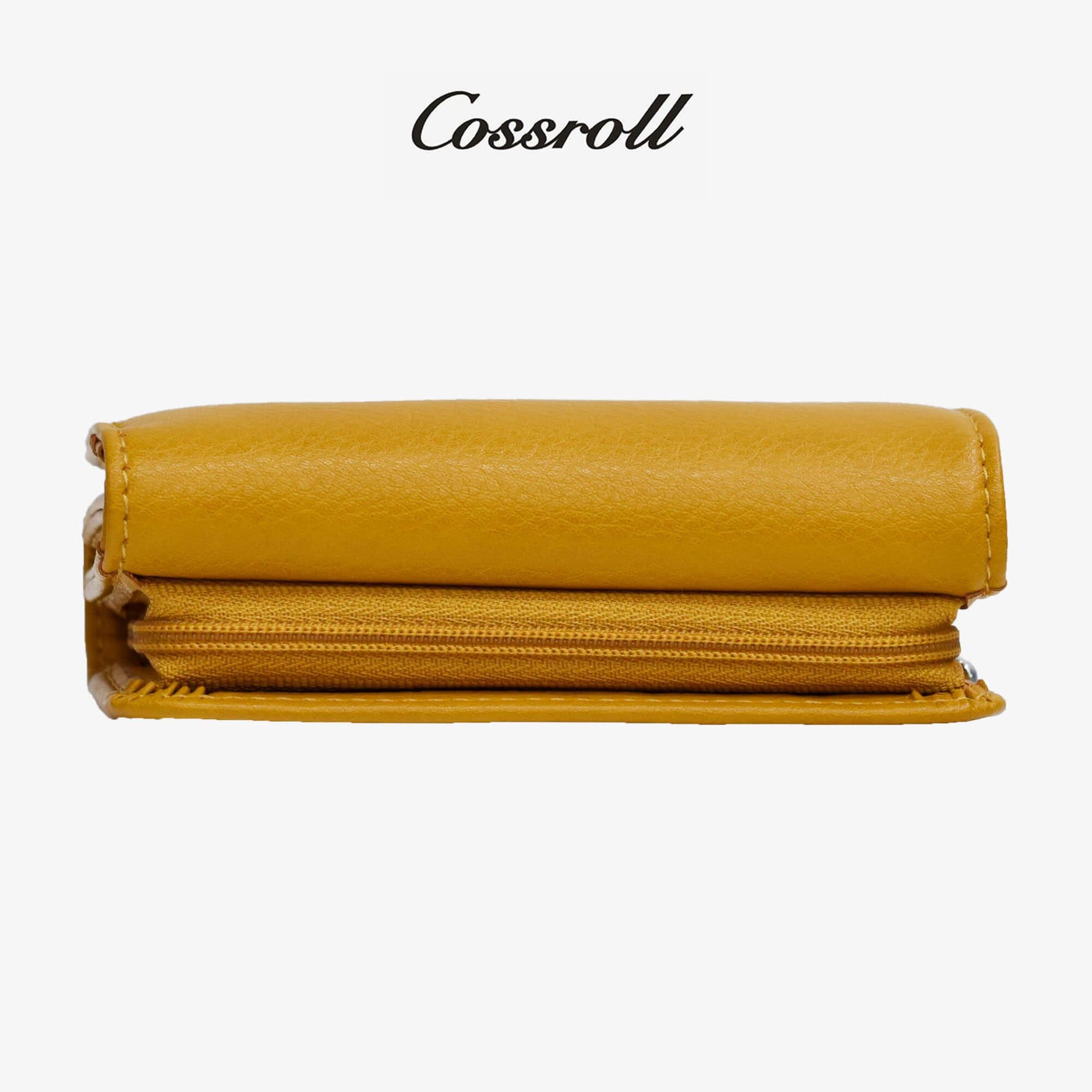 Genuine Leather Trifold Short Wallet - cossroll.leather