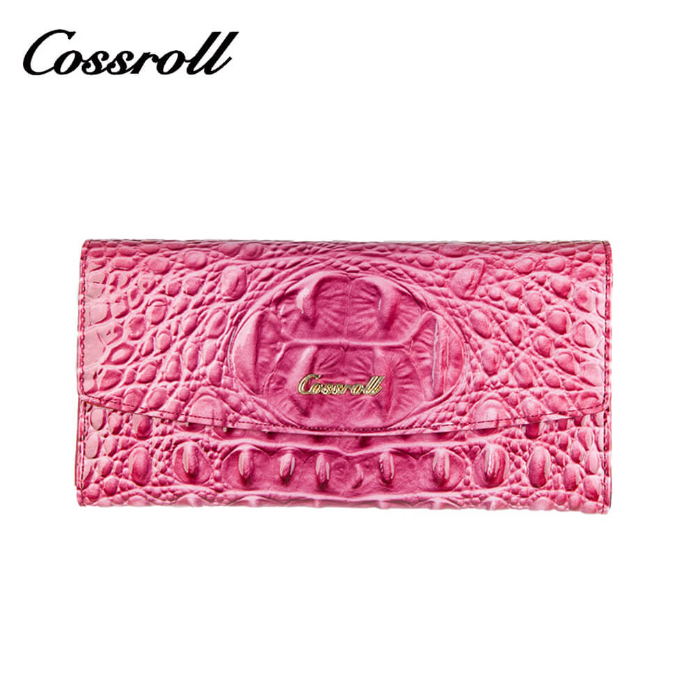 Cossroll Crocodile Lady Long Patent Leather Wallets Manufacturer