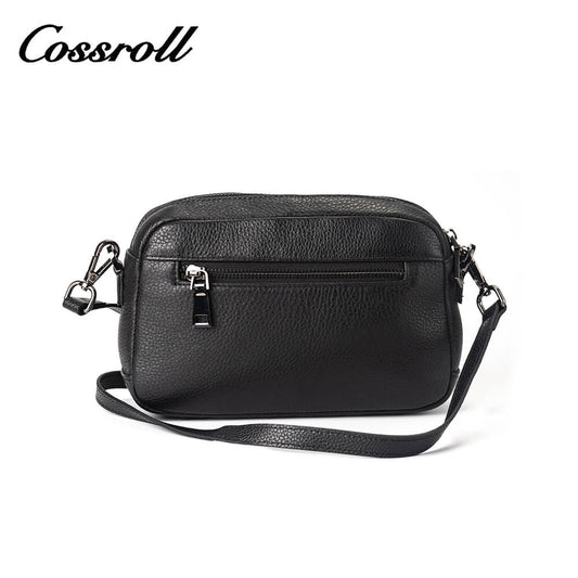 Lychee Cowhide Leather Crossbody Phone Messenger Bag Manufacturer