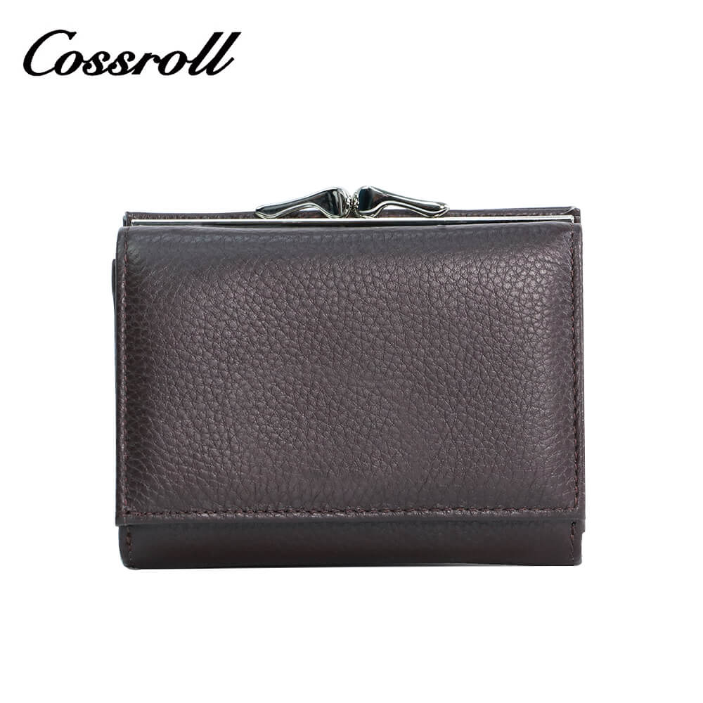 Cossroll Women Leather Coin Purse Trifold Short Wallets Wholesale Manufacturer